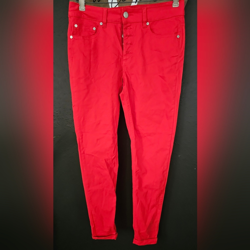 Beautiful Red High Waist Jeggings!!!